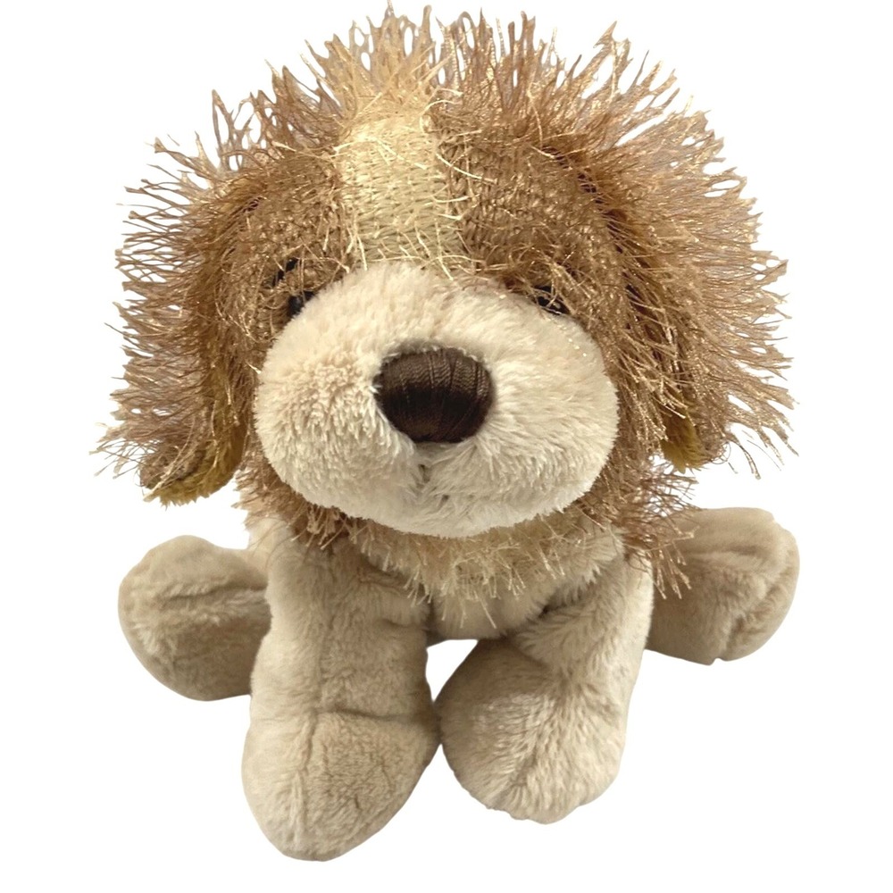 Ganz Webkinz Scruffy Puppy Plush Tan Brown Shaggy Dog Stuffed Animal W Logo